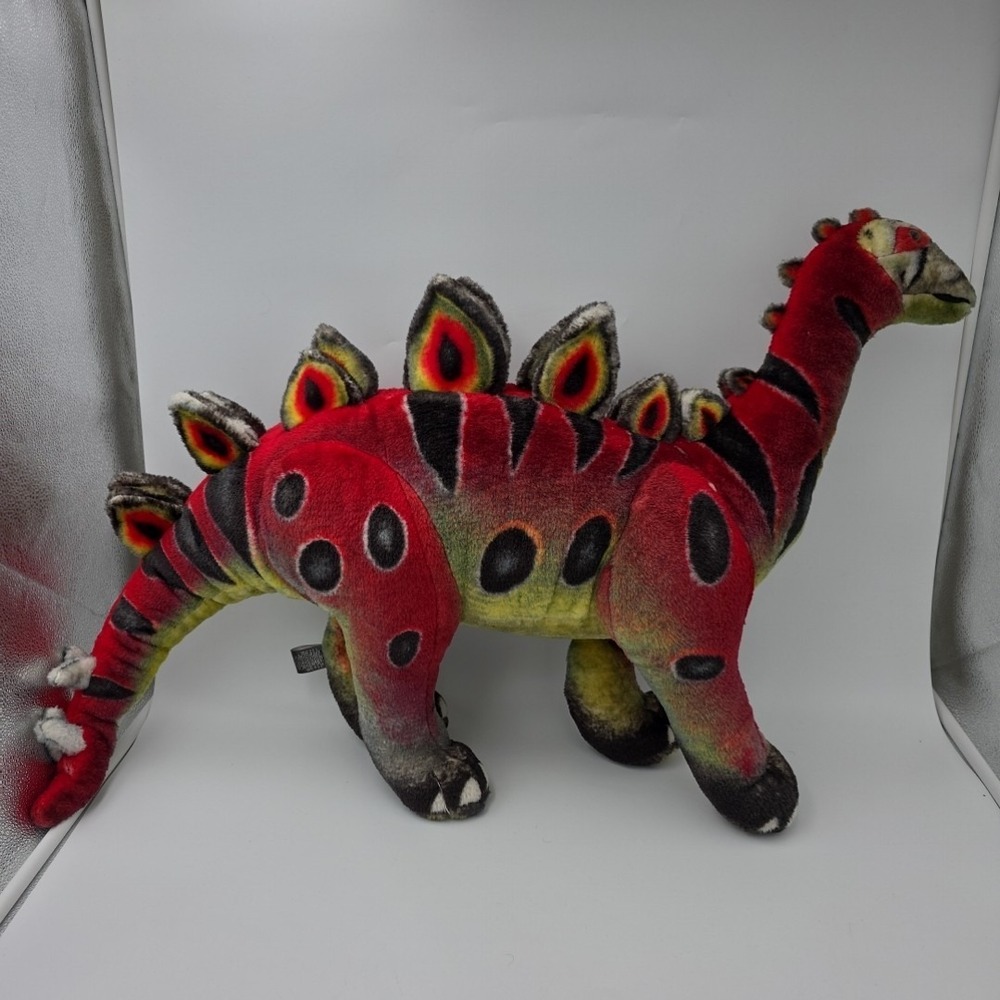 Melissa & Doug STEGOSAURUS Large Dinosaur Stuffed Plush Toy Lifelike Animal 32"